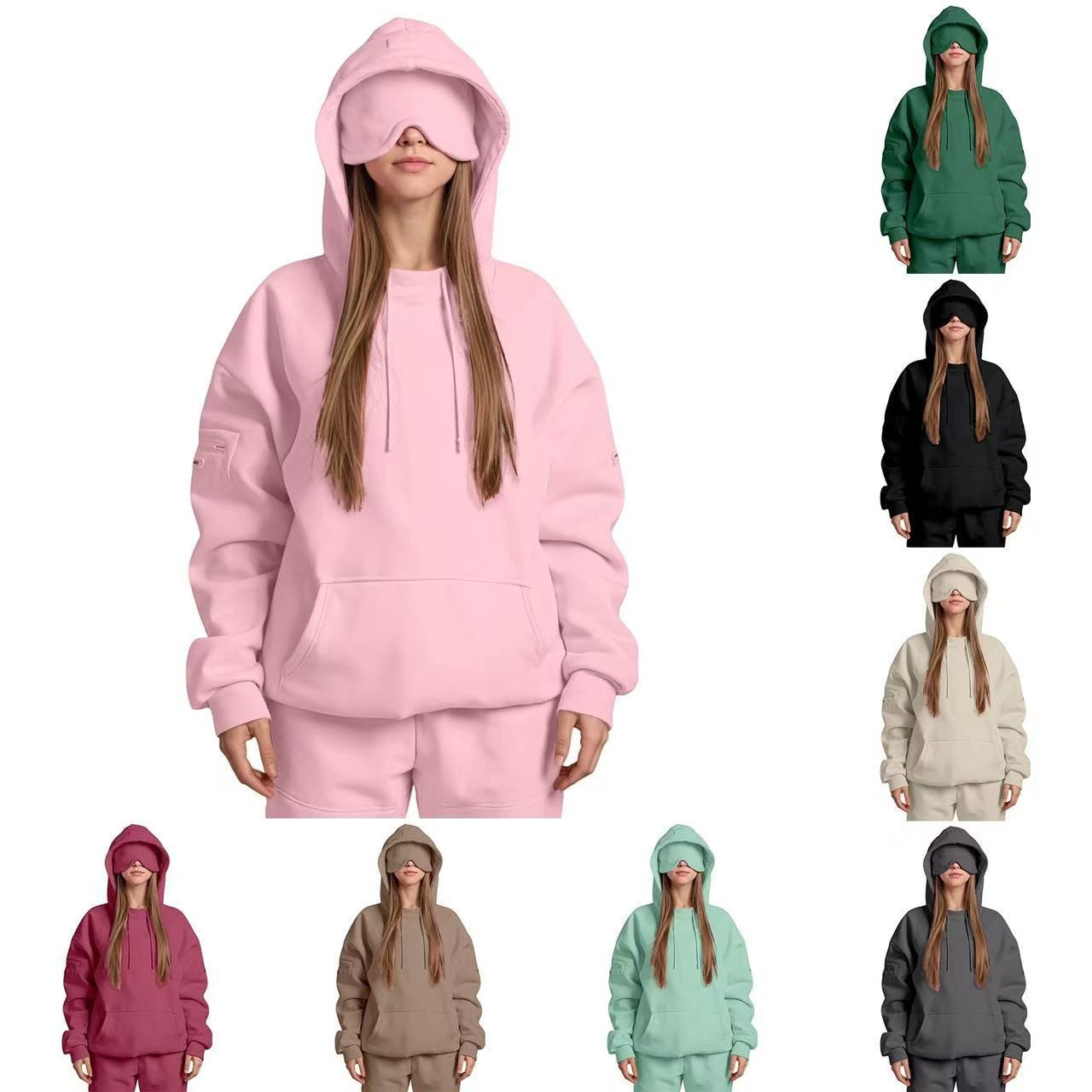 Cozy Women's Hoodie with Built-in Eye Mask | Stylish Comfort