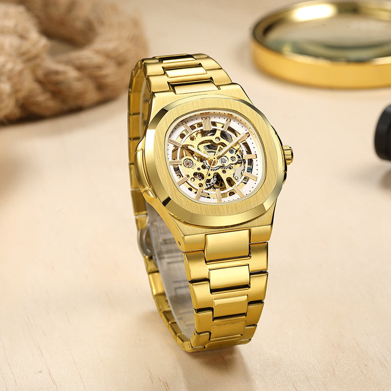 Luminous Double-Sided Hollow Men's Watch | Elegant Automatic Timepiece