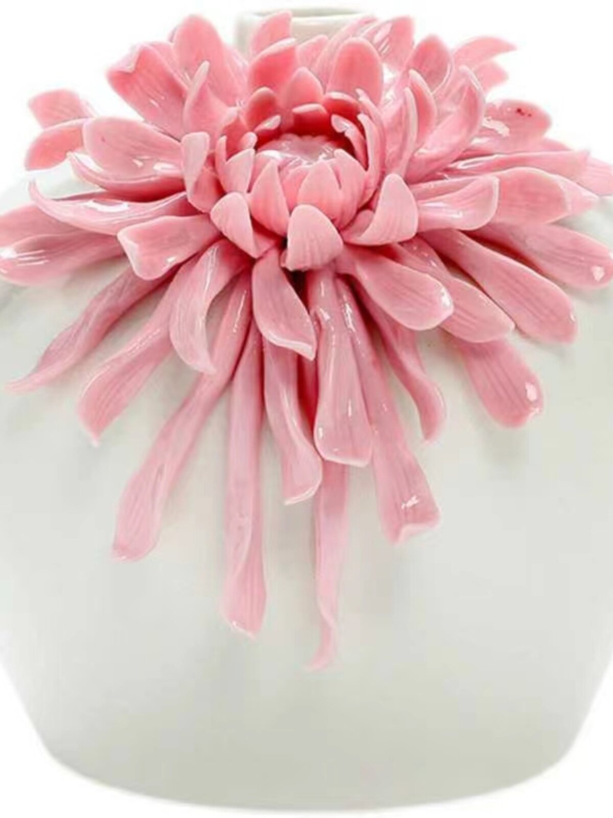 Elegant Embossed Flower Vase | Premium White Porcelain Décor