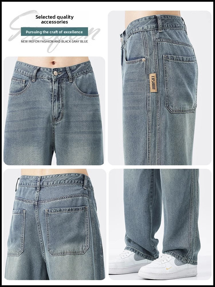 Ultra-Thin Loose Straight Leg Jeans for Men | Lightweight Comfort