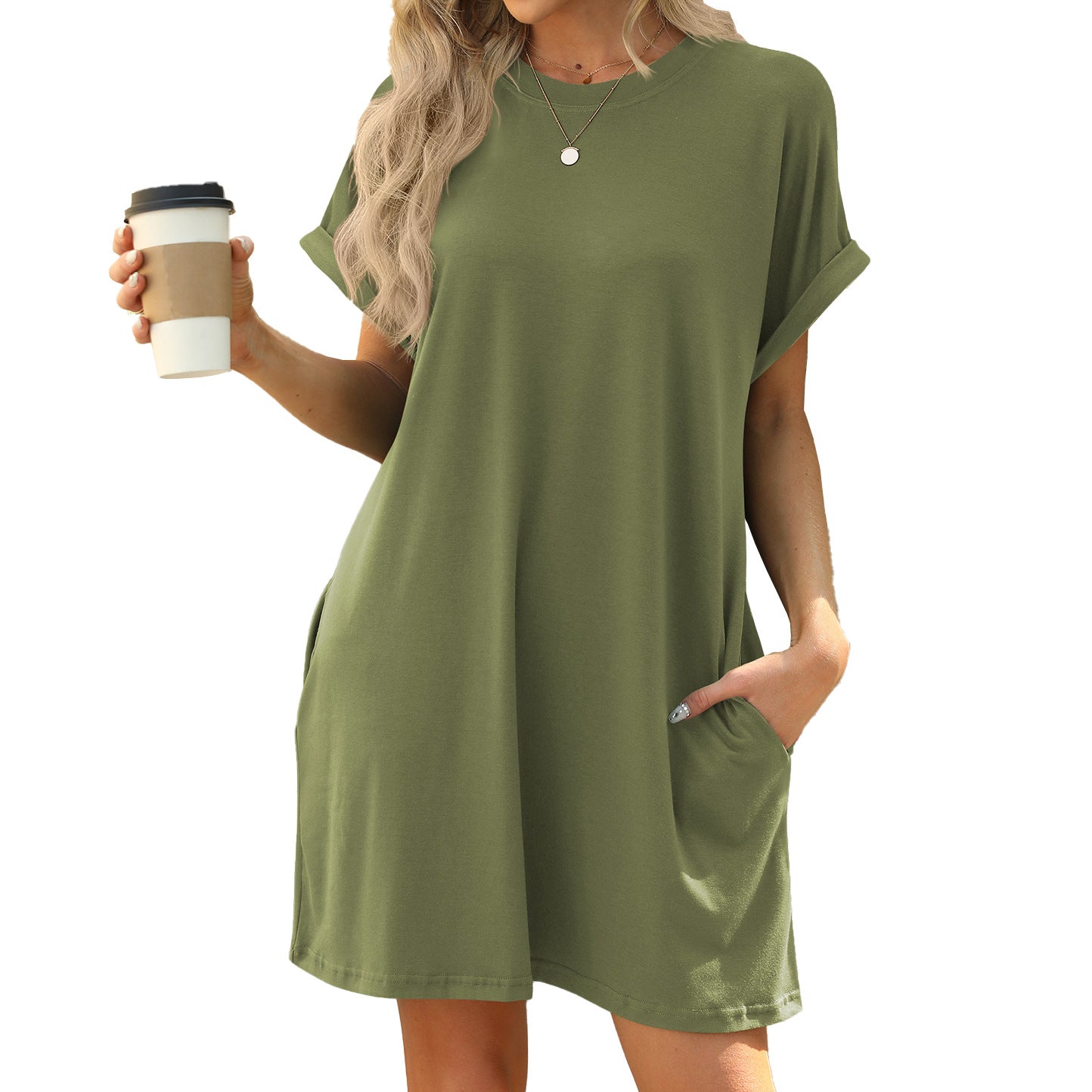 Women's Loose Fit Short Sleeve Dress | Comfortable & Stylish