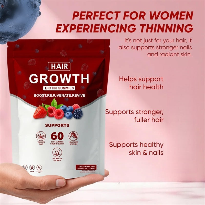 Hair Growth Supplement Gummies | Boost Your Hair Health Naturally