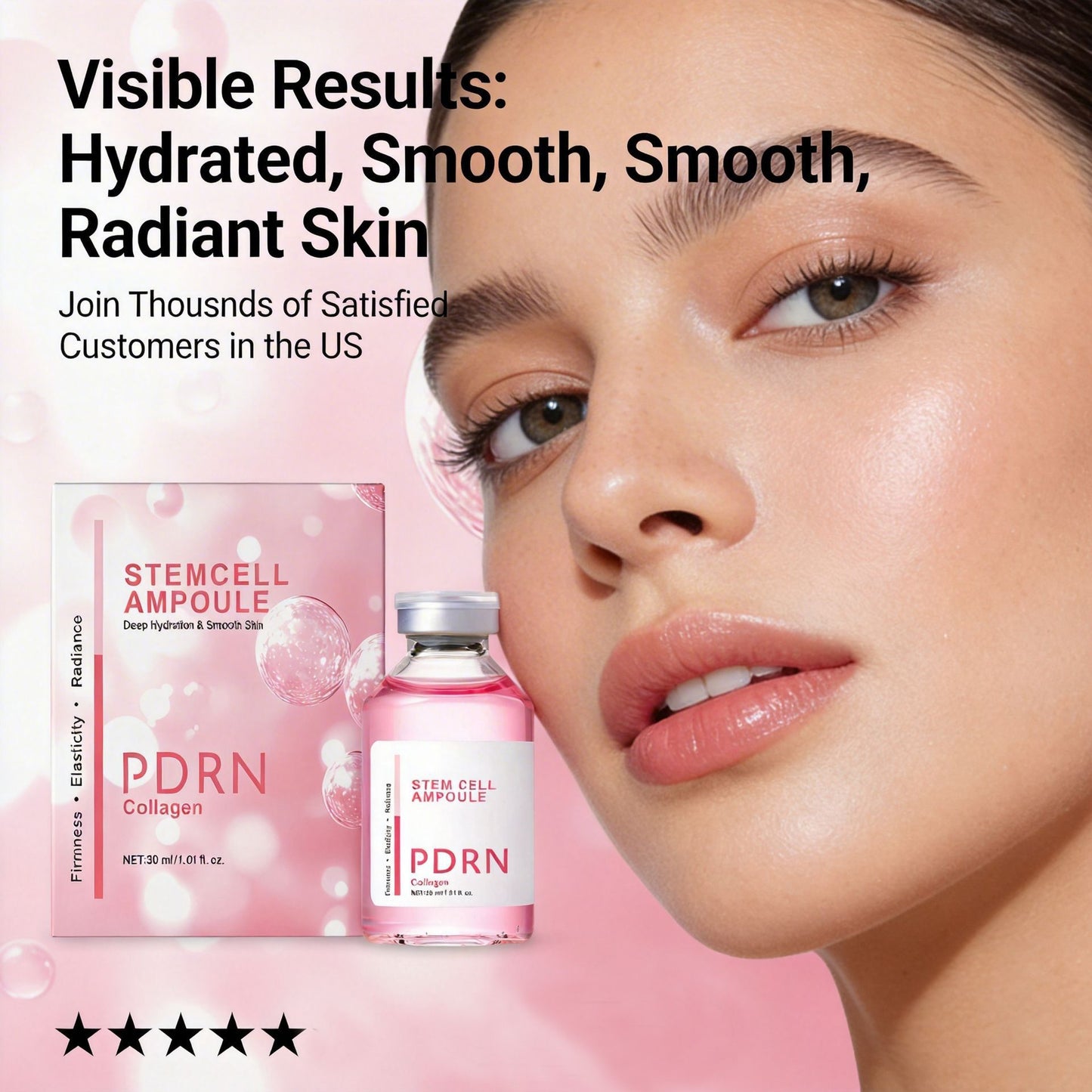 Advanced Collagen Ampoule Stem Cell Essence | Deep Hydration