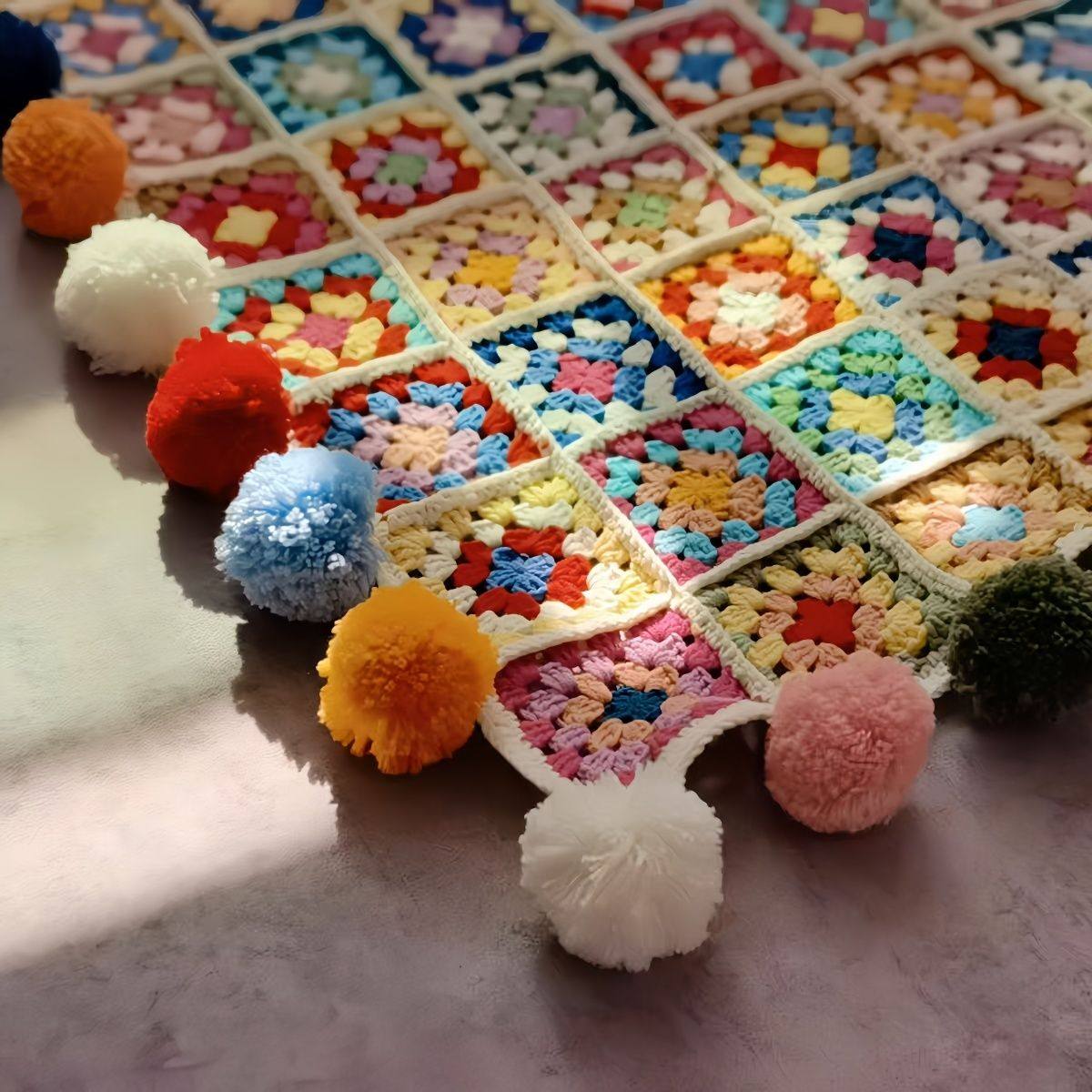 DIY Crochet Blanket Kit with Yarn and Tools