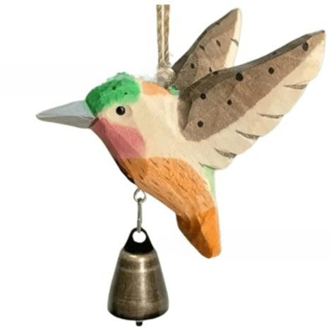 Handmade Wooden Hummingbird Hanging Ornament | Unique Home Decor