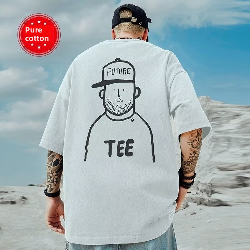 Comfortable Cotton T-Shirt | Trendy Cartoon & Basketball Designs