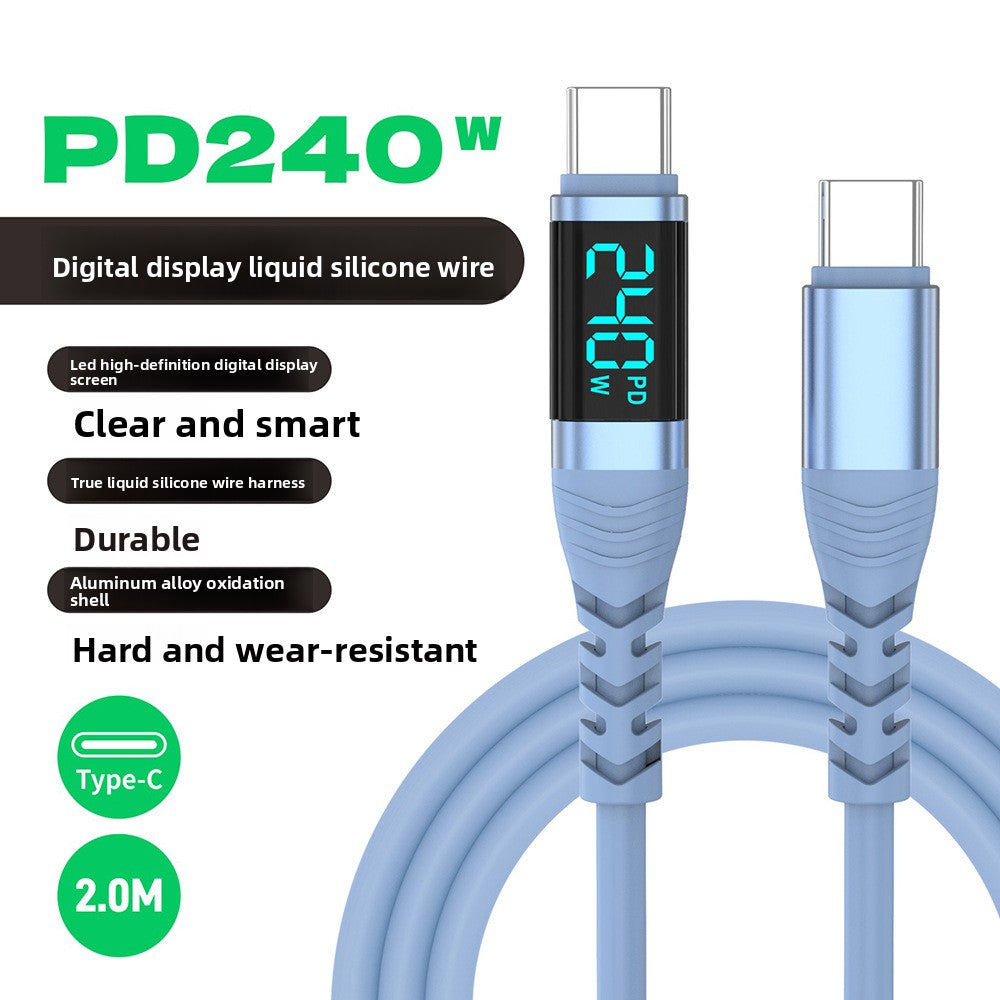 240W Digital Display Fast Charging Type-C Data Cable
