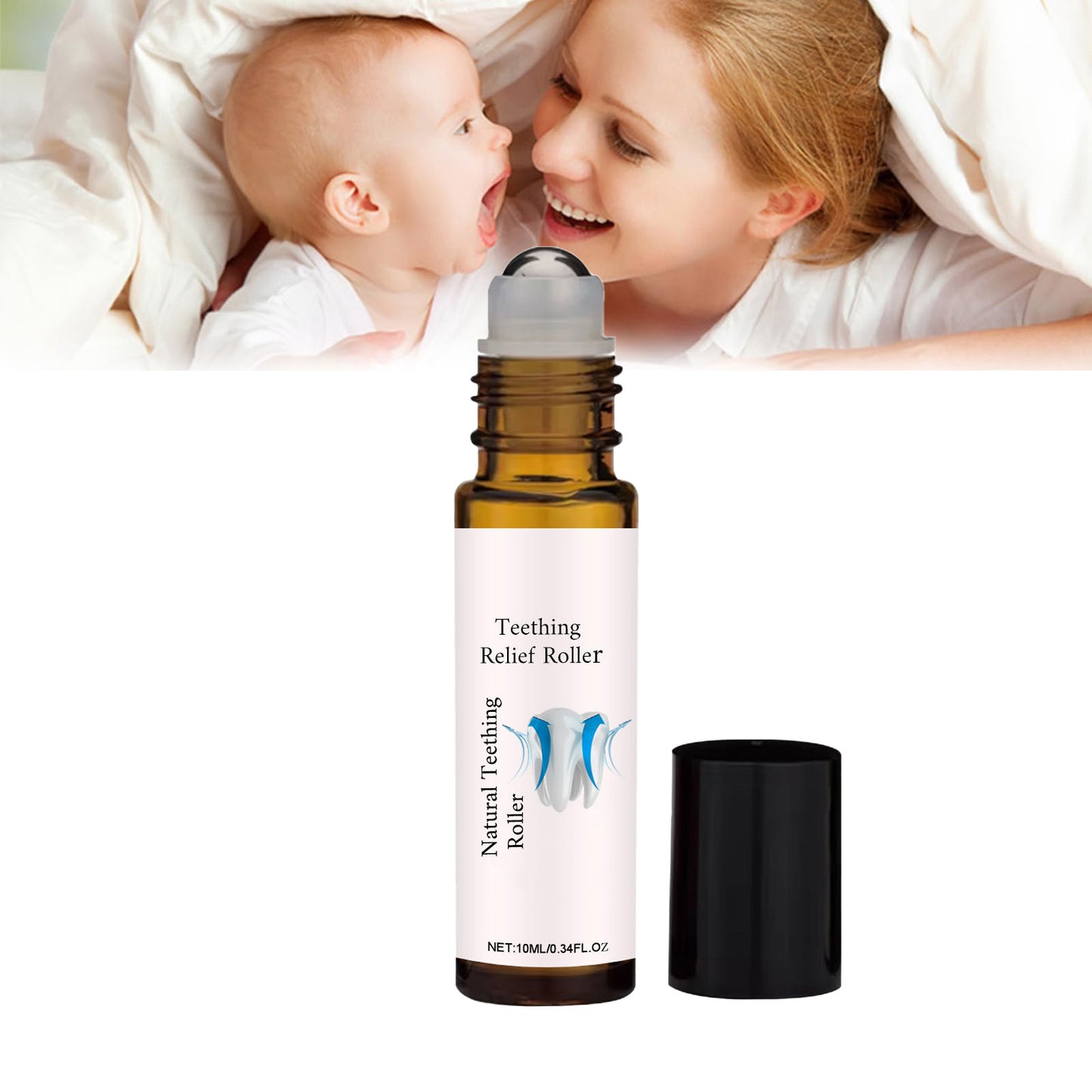 Children's Teething Massage Roller with Soothing Oil | Instant Relief