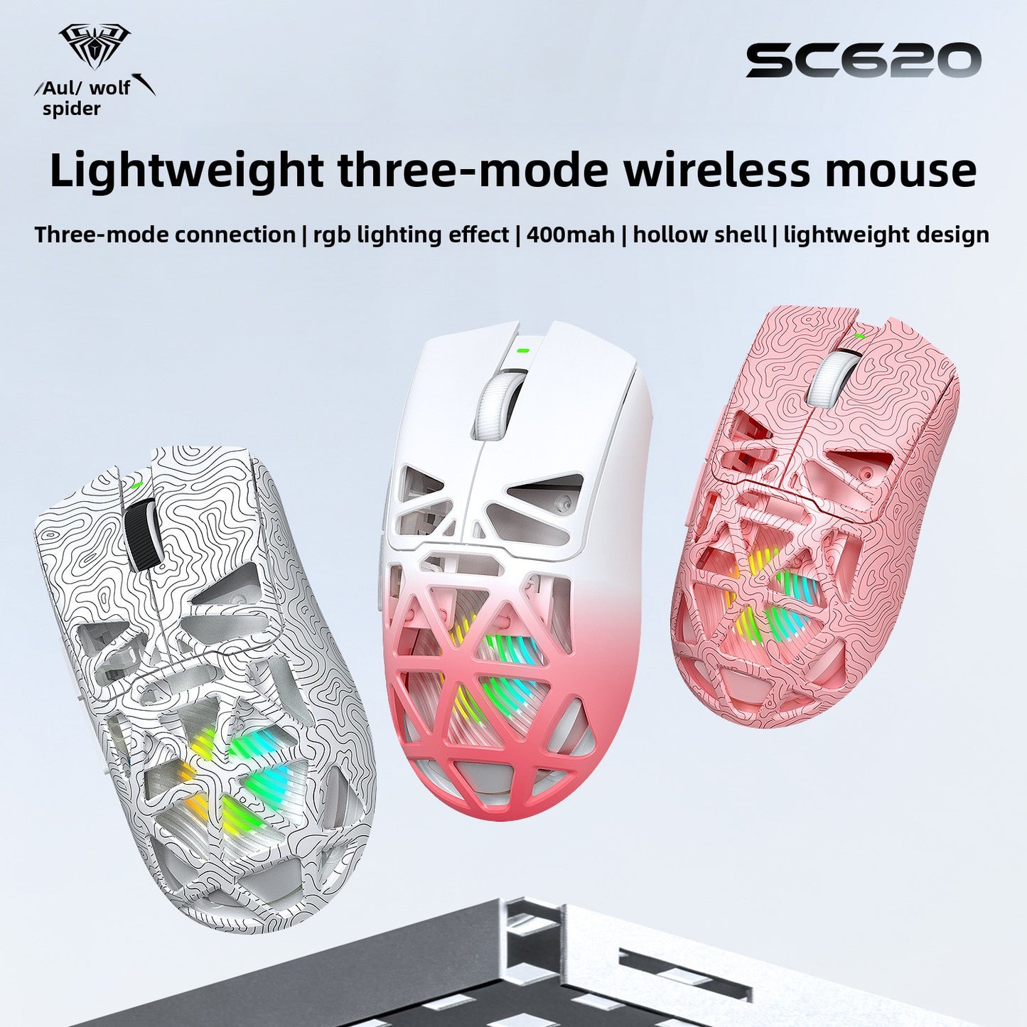 Tri-Mode Wireless Gaming Mouse | Lightweight High Precision Performance
