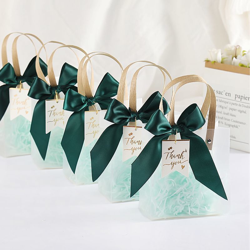 Frosted Transparent Gift Handbag | Elegant & Customizable Packaging