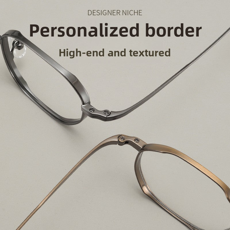 Titanium Glasses Frame | Lightweight Retro Style with Anti-Radiation Lenses