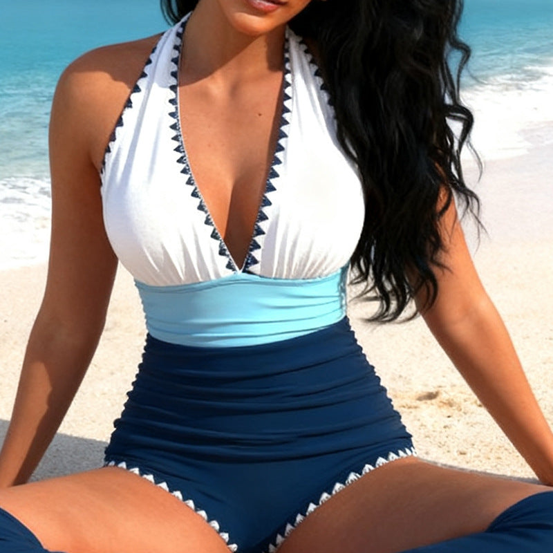 Elegant Floral Print One-Piece Swimsuit for Women | Modest Swimwear