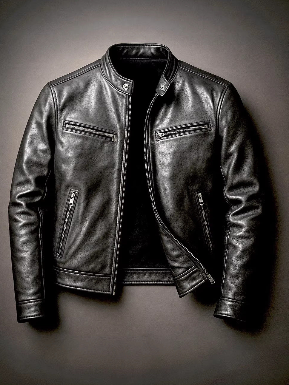Men's PU Leather Biker Jacket | Stylish Windproof Outerwear