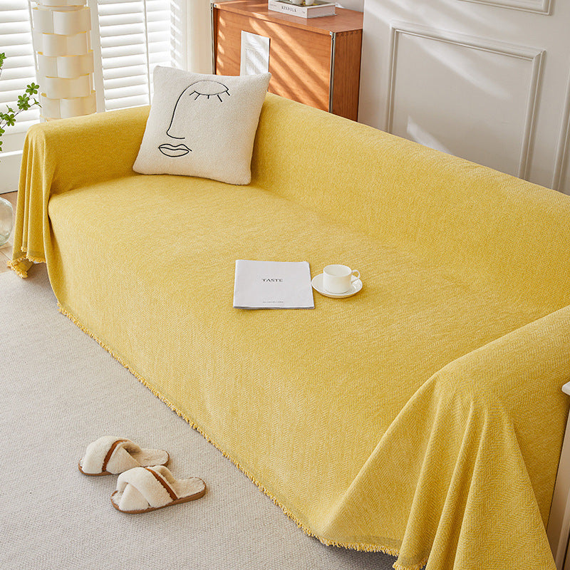 Solid Color Chenille Sofa Towel | Stylish & Comfortable Protection
