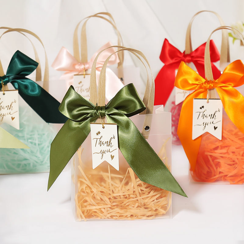 Frosted Transparent Gift Handbag | Elegant & Customizable Packaging