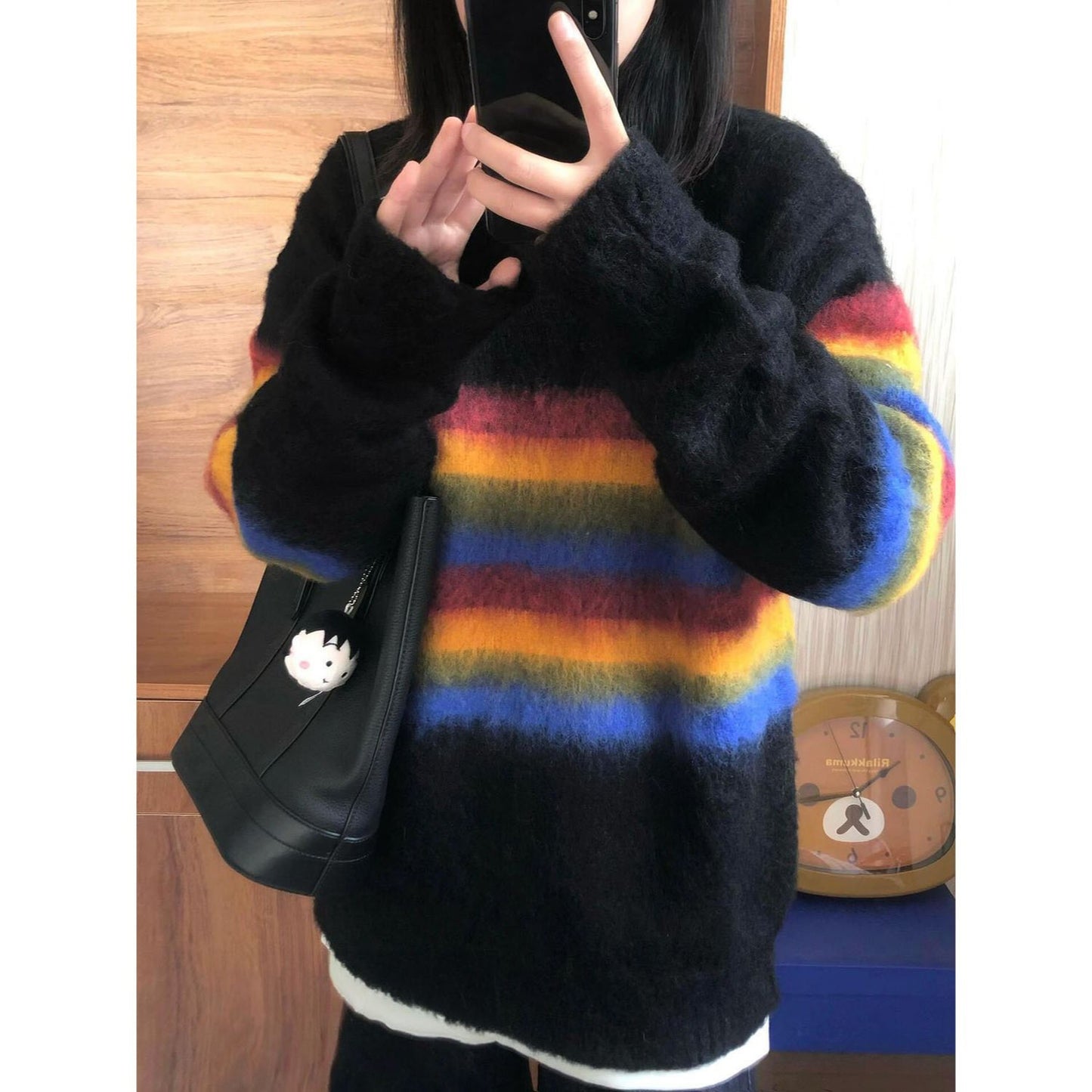 Vibrant Rainbow Sweater | Retro Fashion with Classic Comfort