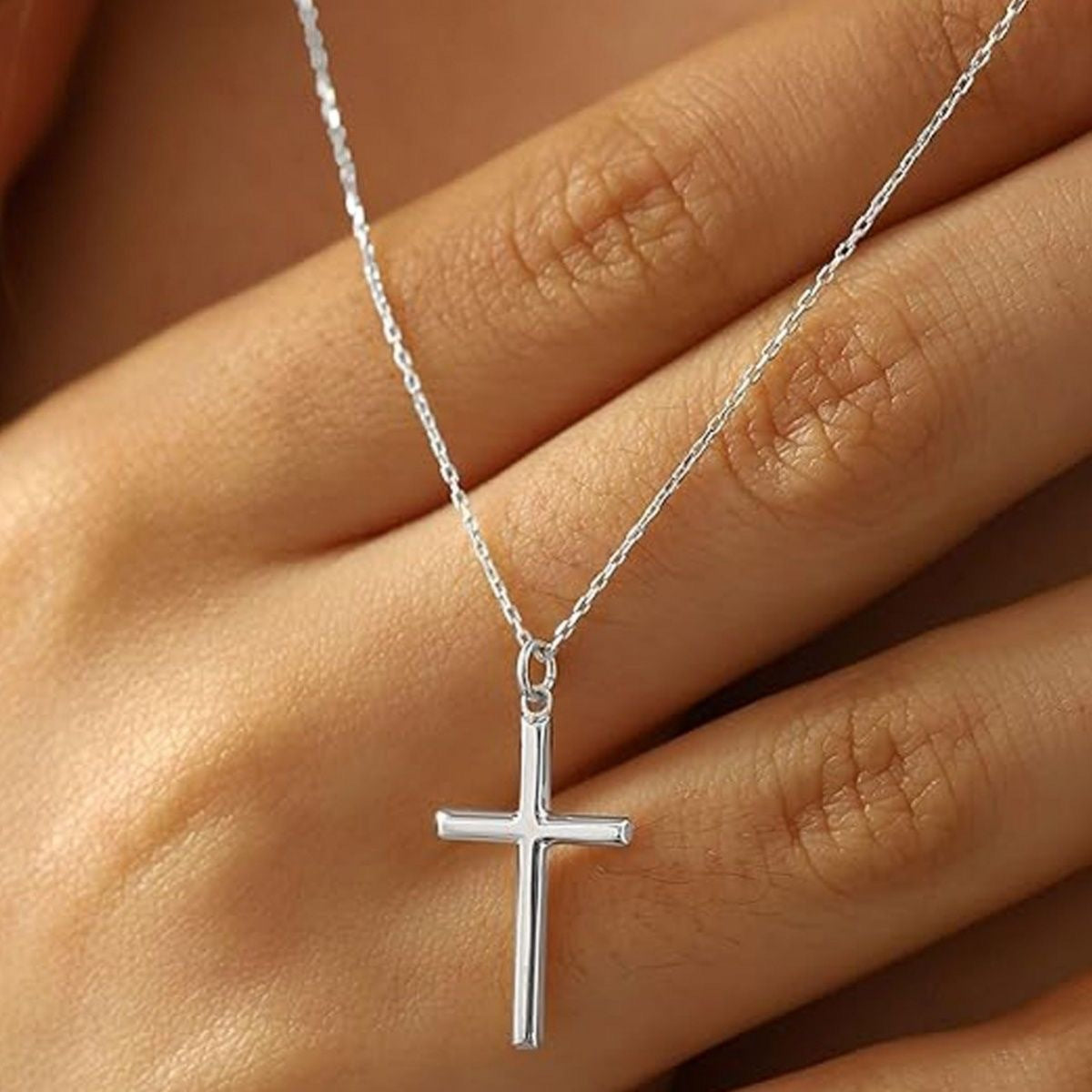 Gold Plated Cross Pendant Necklace | Elegant Faith Jewelry