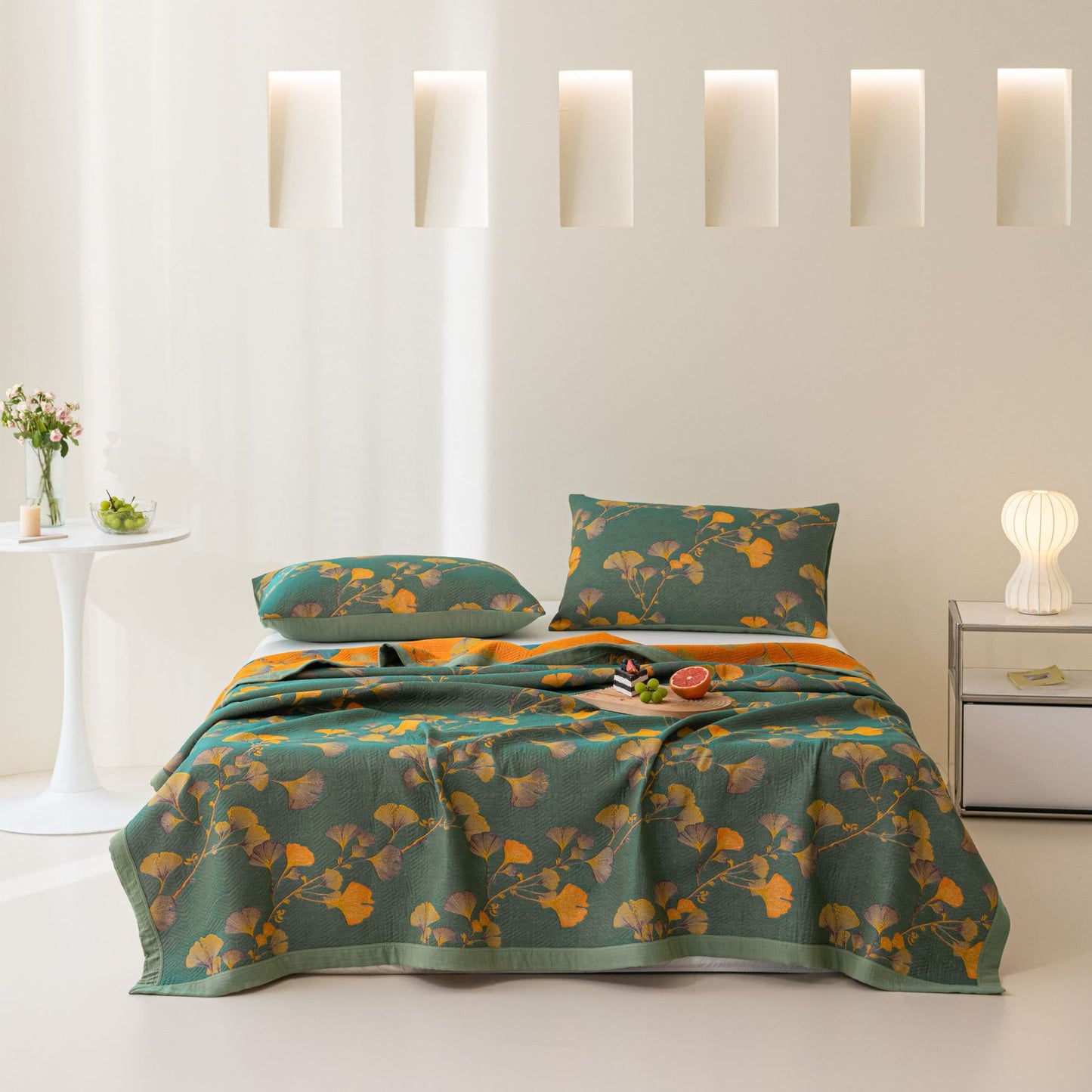 Jacquard Gauze Bed Cover Blanket | Elegant Lightweight Comfort