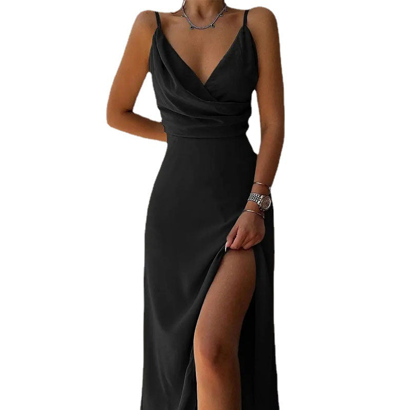 Stylish Sling V-neck Printed Dress for Every Occasion