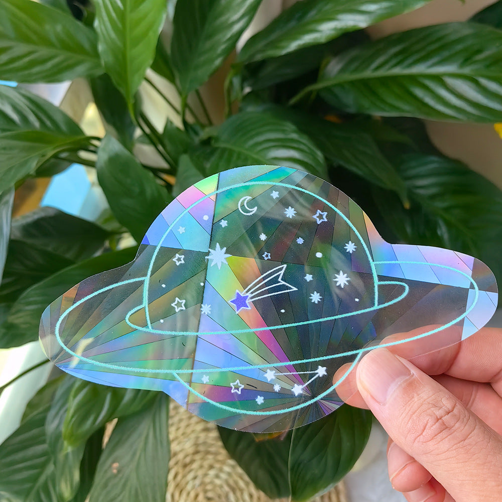Cosmic Rainbow Prism Window Sticker | Stunning Light Reflection Decor