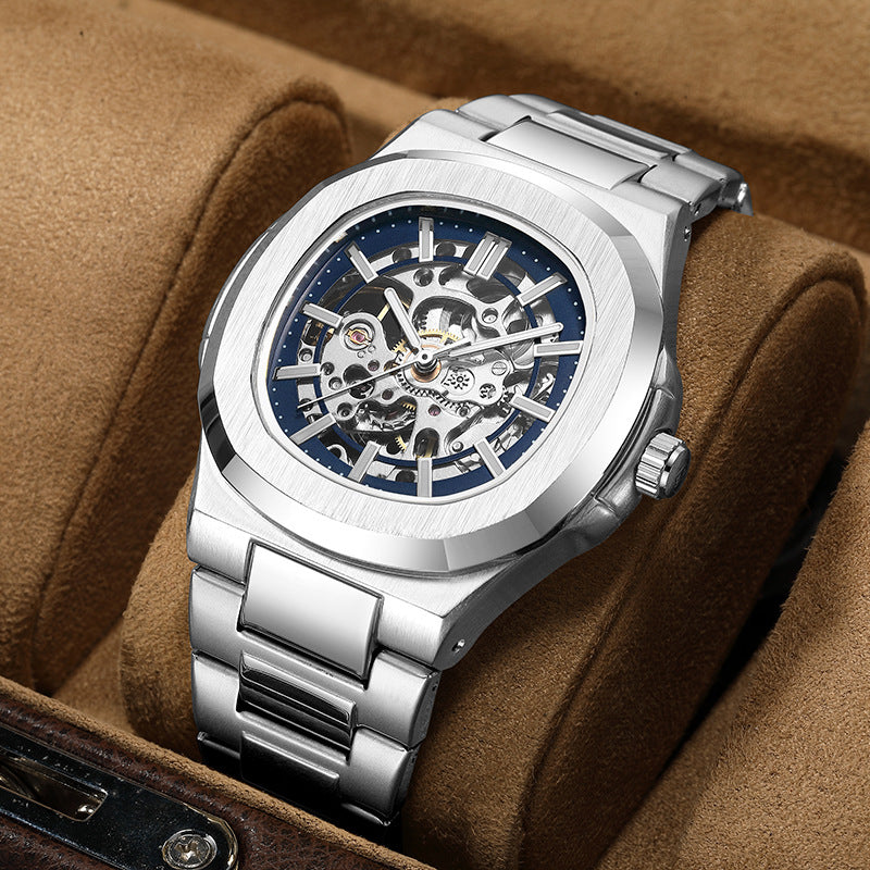 Luminous Double-Sided Hollow Men's Watch | Elegant Automatic Timepiece