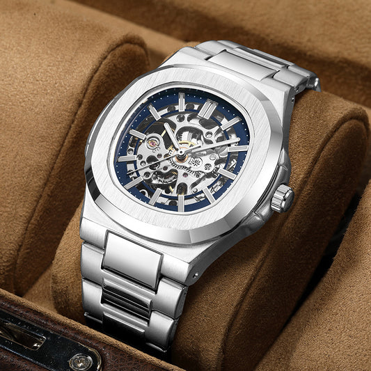Luminous Double-Sided Hollow Men's Watch | Elegant Automatic Timepiece