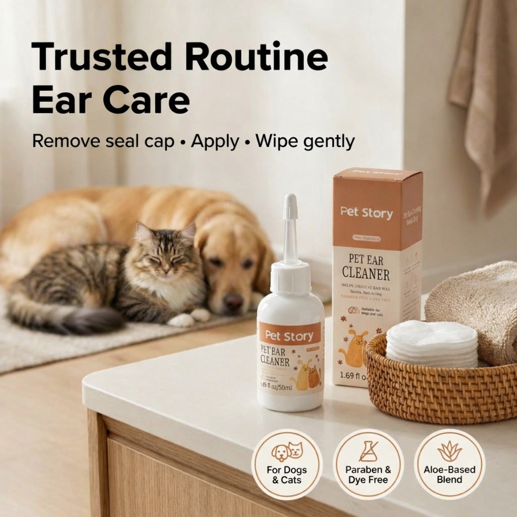 Pet Ear Cleaning Drops for Cats and Dogs | Gentle, Effective Solution