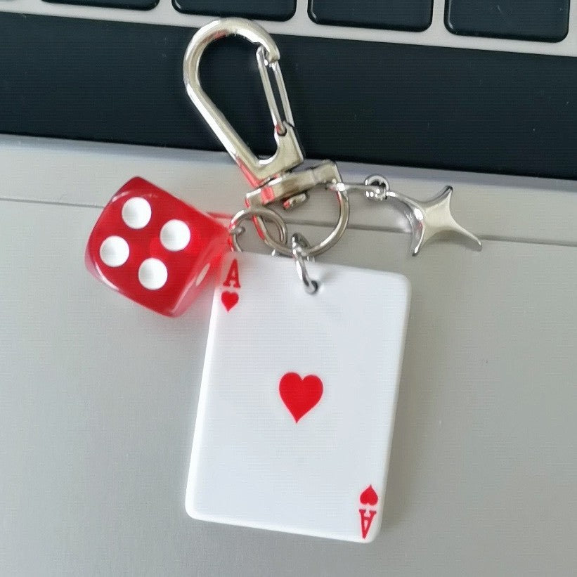 Poker Dice Metal Keychain Pendant | Fun and Unique Accessory