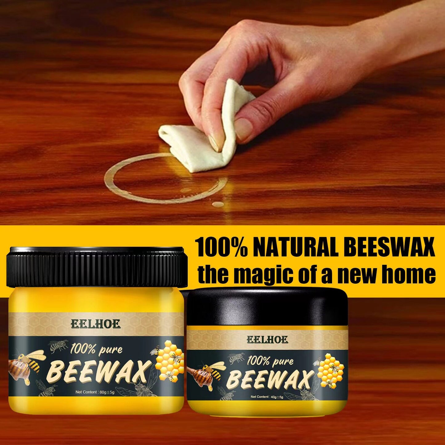Natural Wood Floor Care Wax Cleaner for Shine & Protection