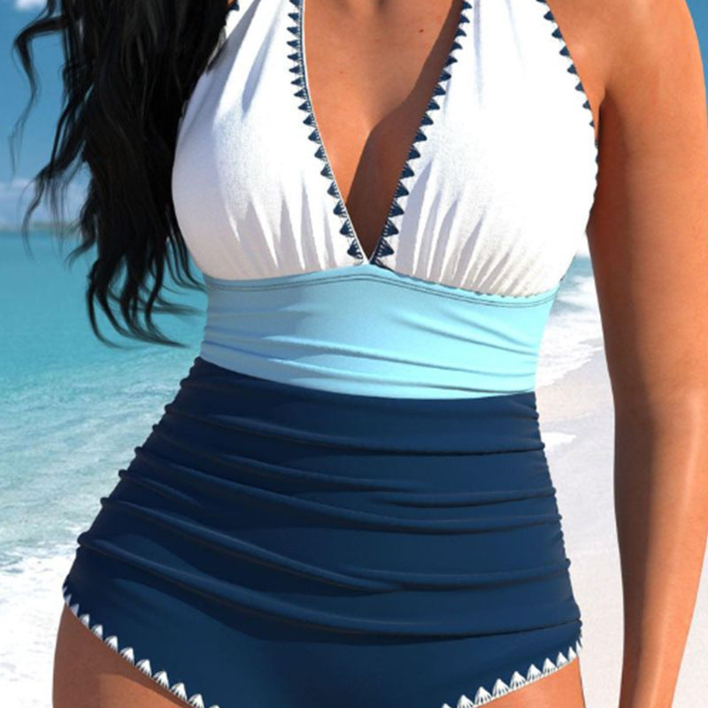 Elegant Floral Print One-Piece Swimsuit for Women | Modest Swimwear