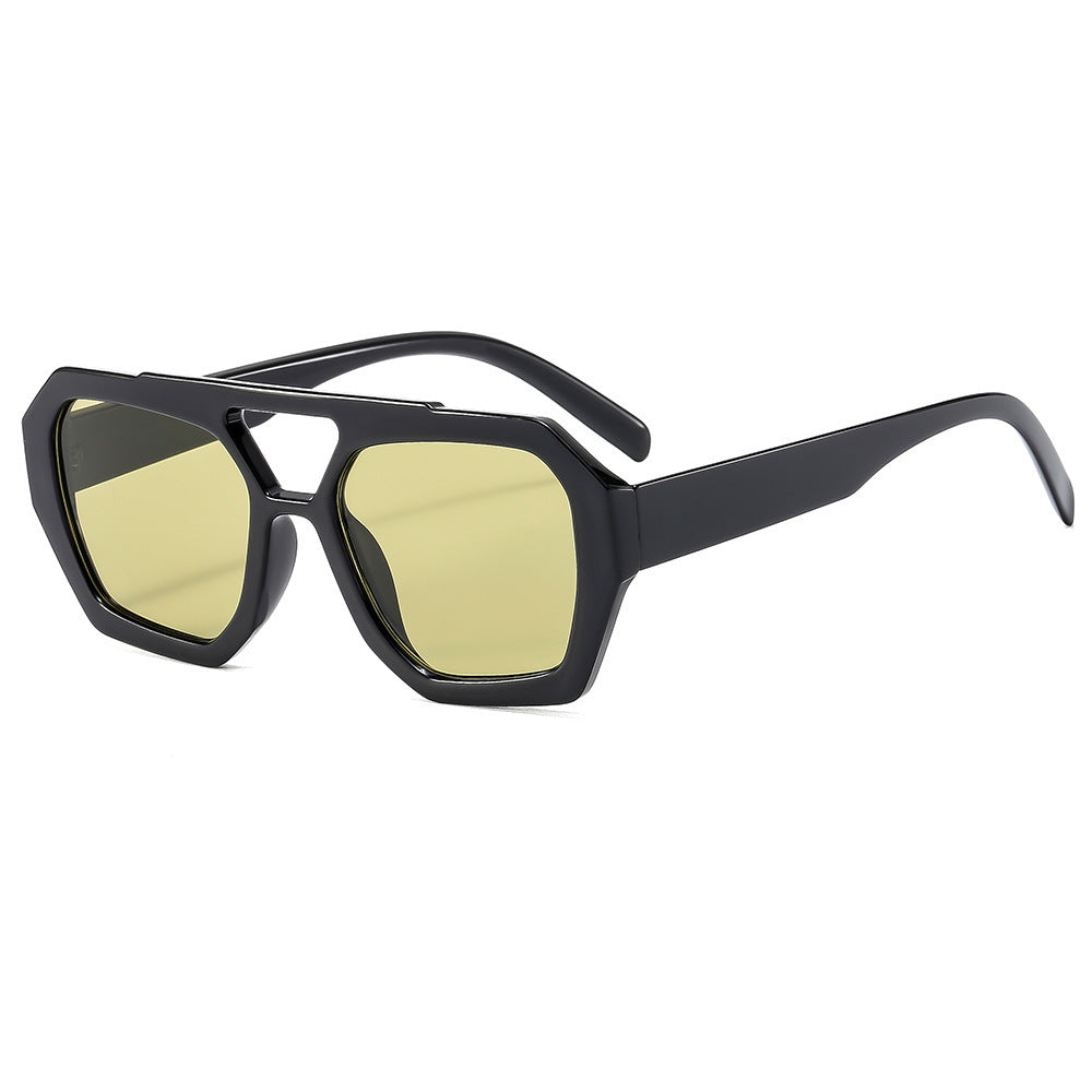 Retro Polygonal Sunglasses | Stylish Vintage Frames with UV Protection