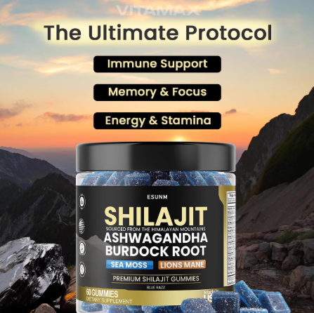 Shilajit and Ashwagandha Gummies | Daily Stress Relief Supplement