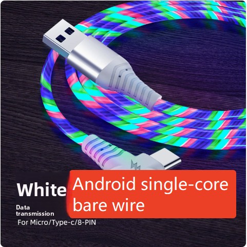 Rotating Multi-Head USB Fast Charging Cable with LED Light
