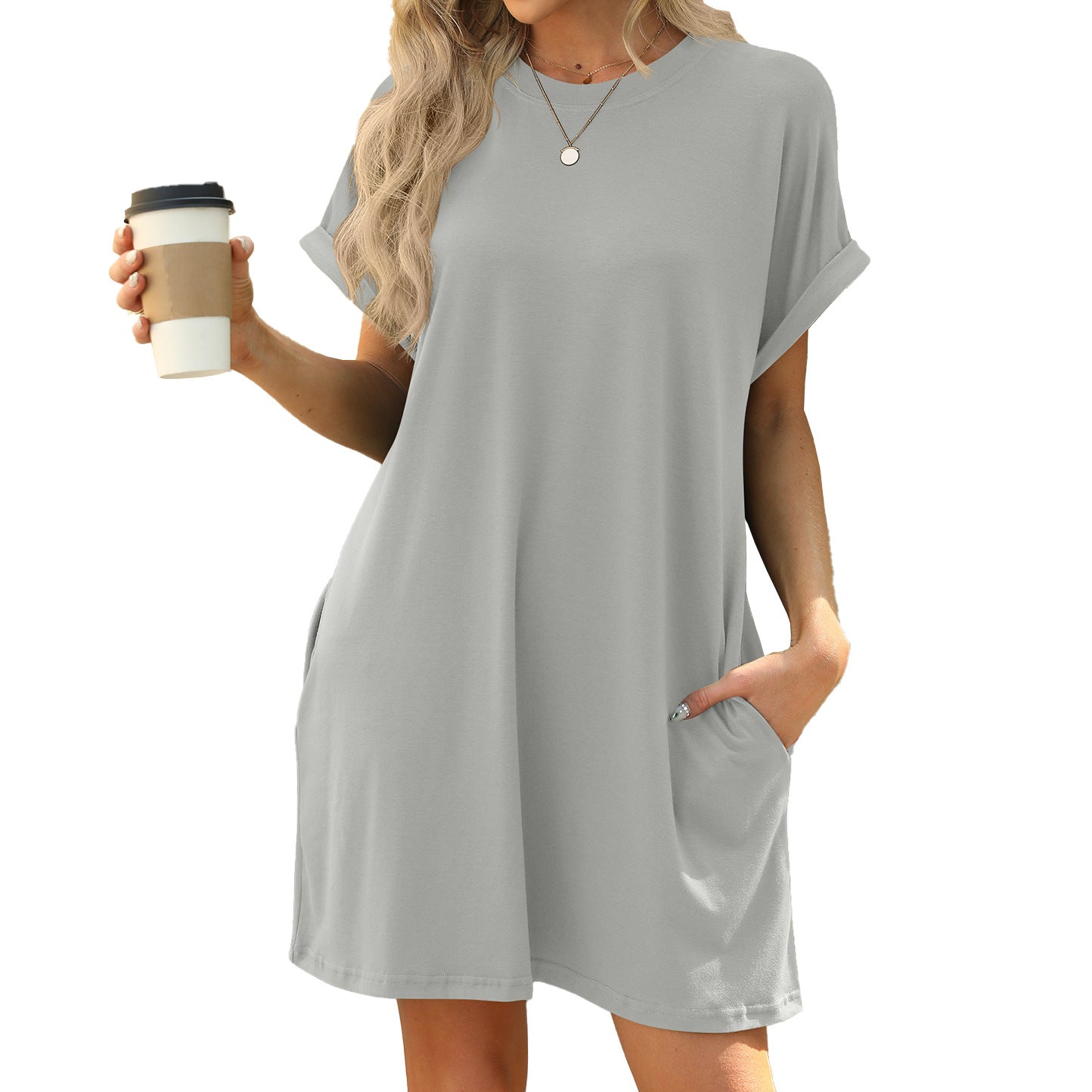 Women's Loose Fit Short Sleeve Dress | Comfortable & Stylish