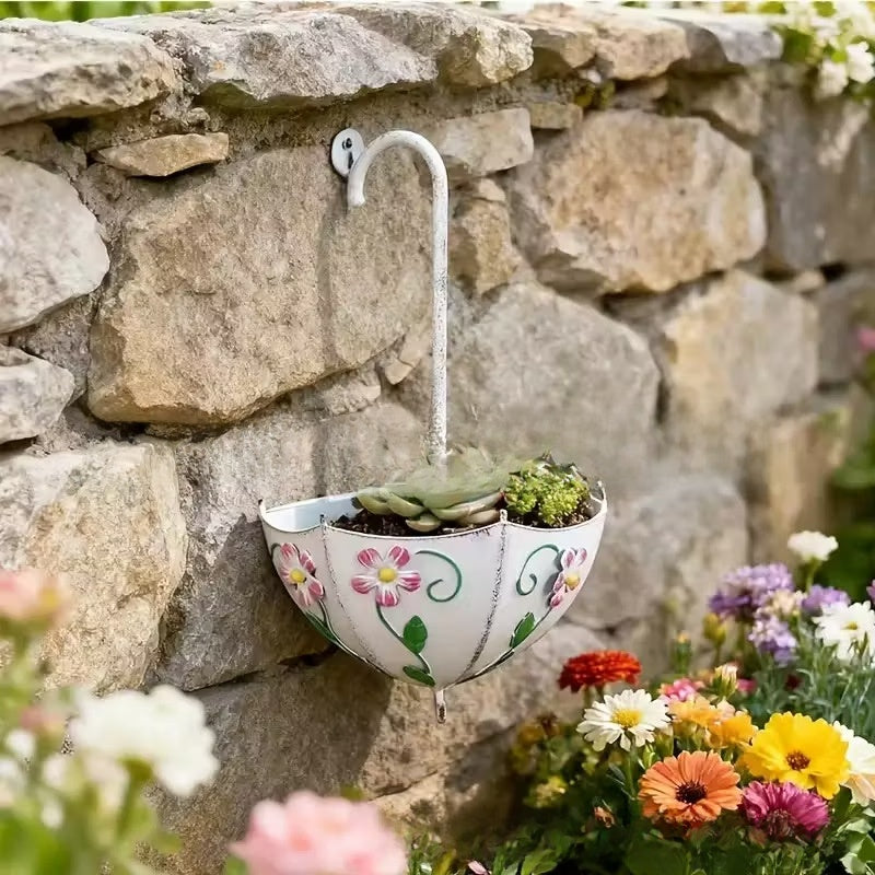 Elegant Umbrella Wall Planter | Stylish Vertical Garden Decor