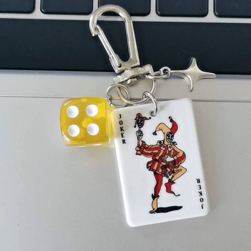Poker Dice Metal Keychain Pendant | Fun and Unique Accessory