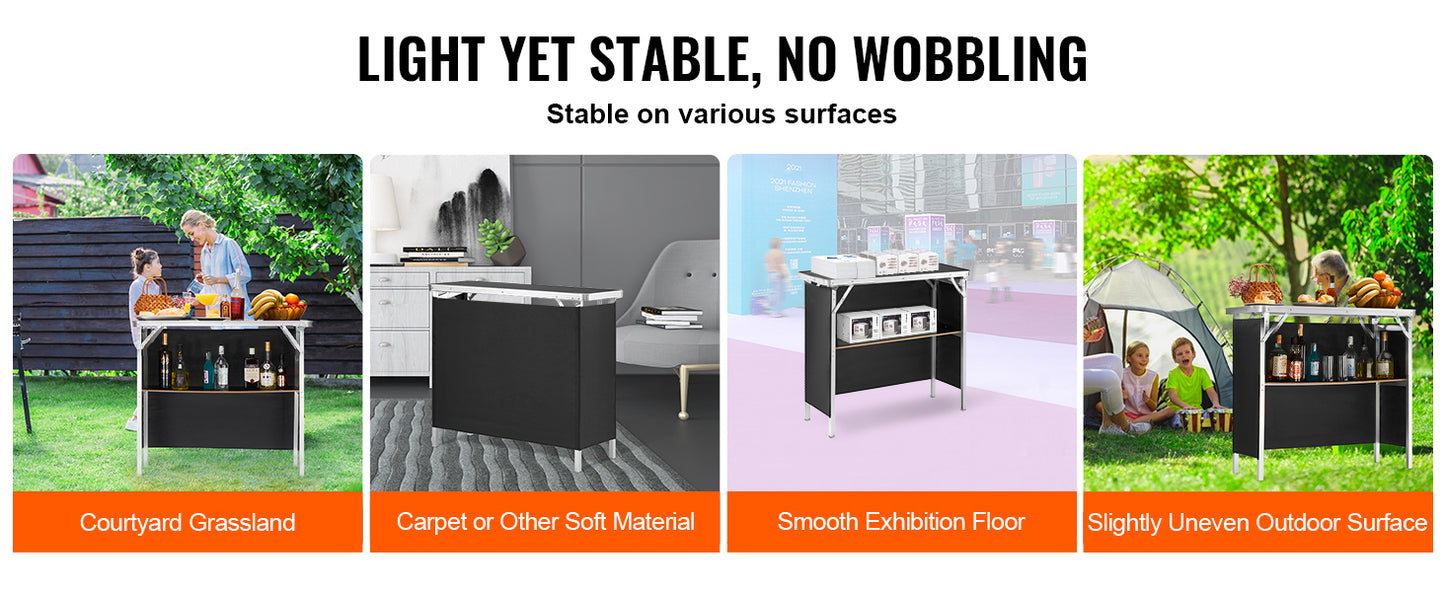 Folding Portable Bar Table | Ideal for Events and Exhibitions